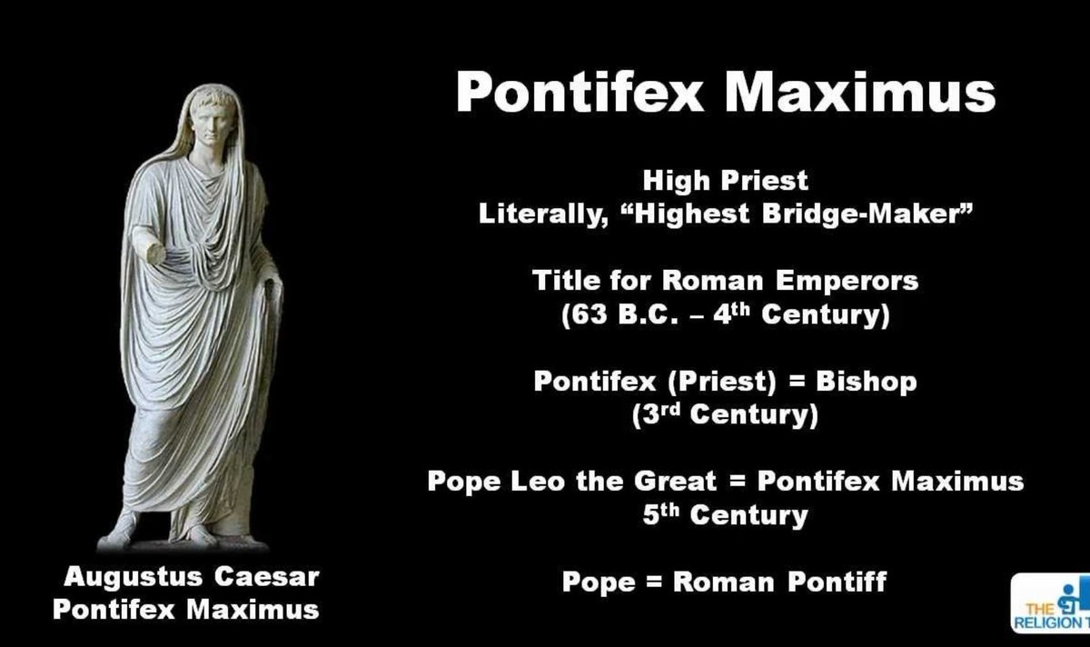 Then we learned that the Patricians and Rome were ruled by the Pontifex Maximus... whose title went on to the Pope of Rome!!! Meaning...