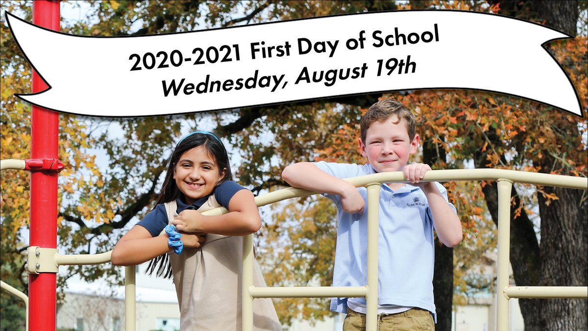 AllenAcademyTX's tweet photo. We are so excited to welcome students back to campus next week! We have implemented various safety measures to keep everyone healthy, but we know that the best place for students is in the classroom, and we look forward to having them back for another great year! #AllenRams https://t.co/D2lbWkJhgk