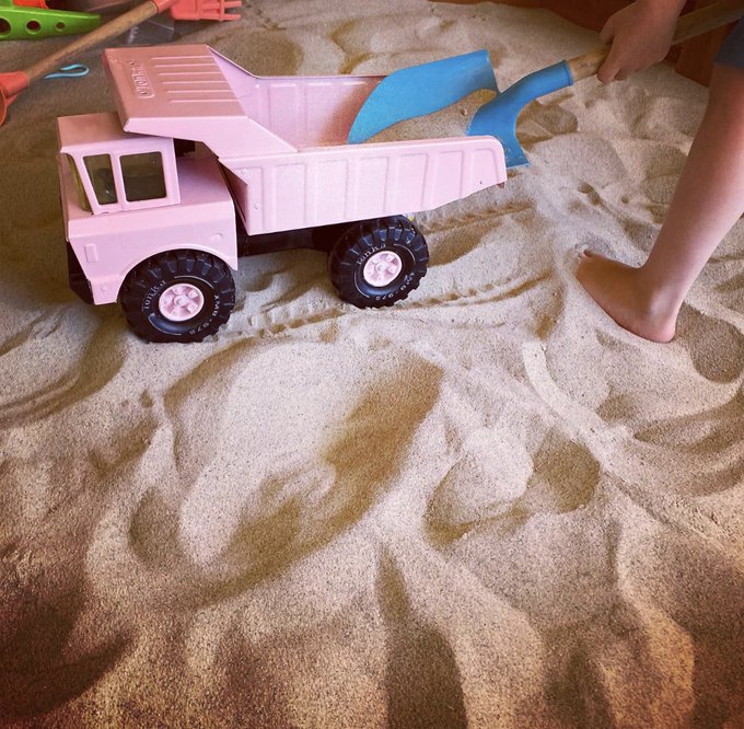 Dad painted her Tonka Truck. https://t.co/nnf4IDJUfr