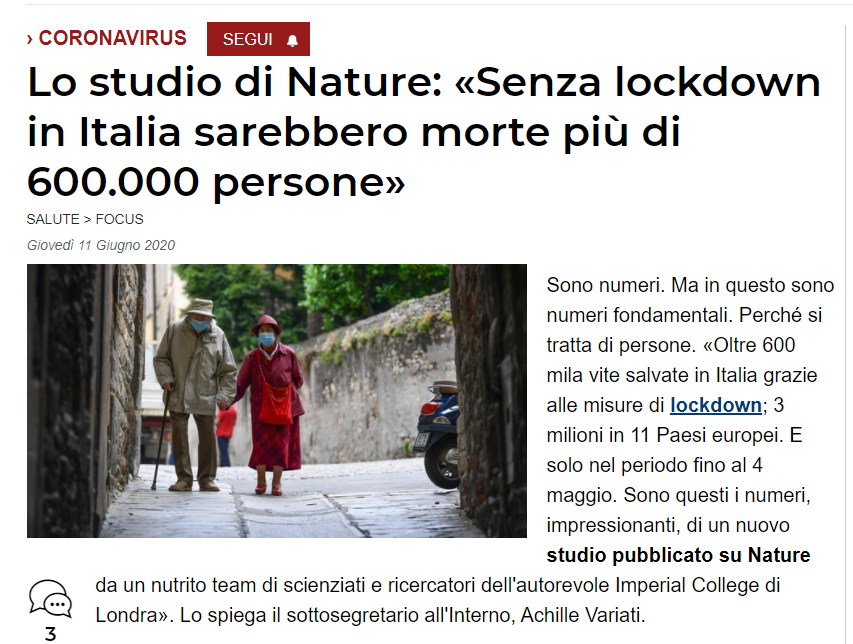 Antigiornalista's tweet photo. Secondo #Salvini, titolo di studio maturità classica, Conte ha i morti di Covid sulla coscienza.
Secondo Nature, tra le più prestigiose riviste scientifiche al mondo, invece il governo ha evitato la morte di oltre 600.000 persone, solo fino al 4 maggio.

Voi a chi credete? https://t.co/38xfGF0nNh