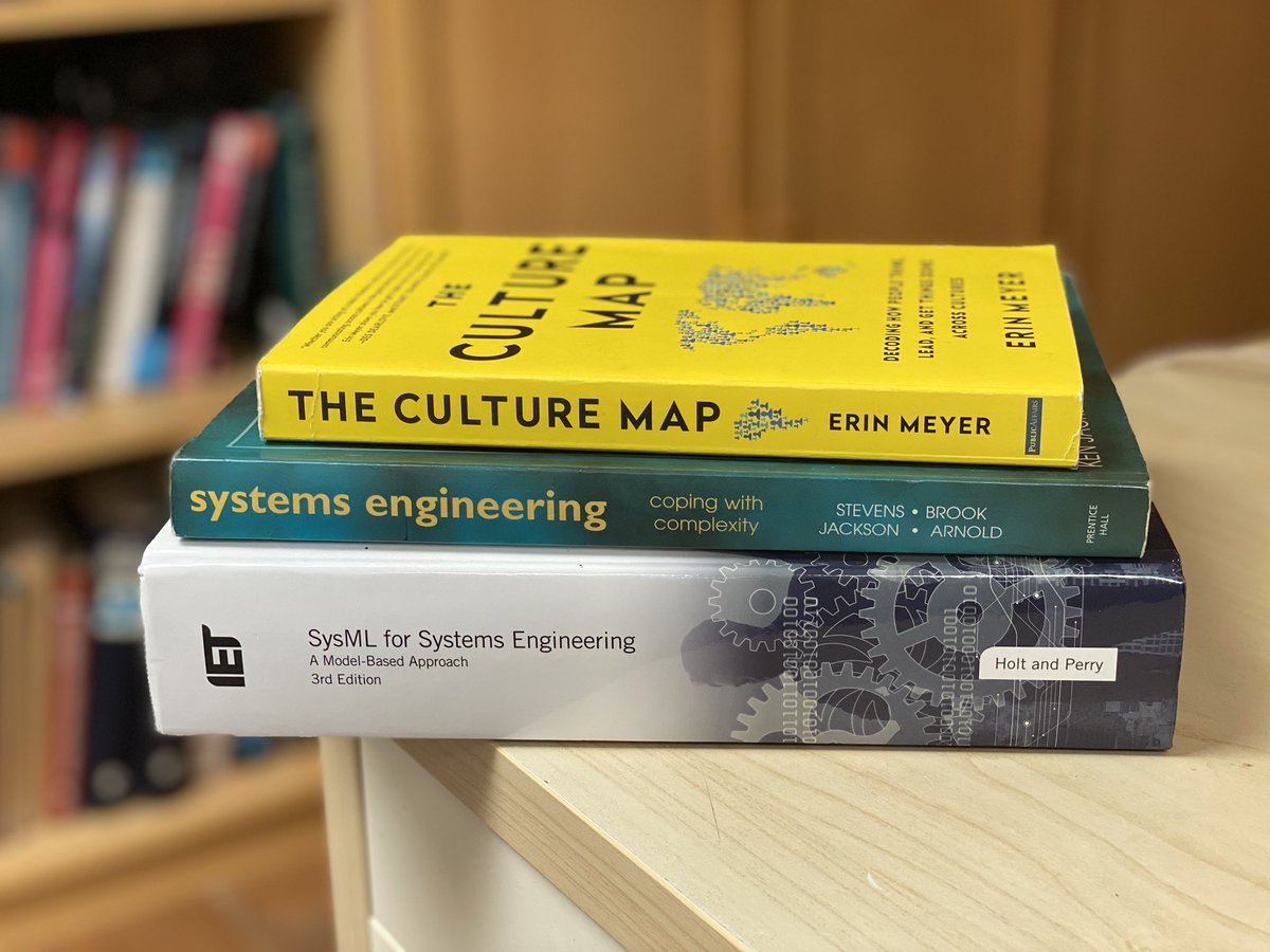 alan_shropshire's tweet photo. Bookshelf challenge: letโs see your three #goto #systemsengineering #systemsthinking books plus one #bonusbook ... Iโve gone for The Beast @brassbullethead @sipig, the โbrain on a springโ book, and @ErinMeyerINSEAD The Culture Map ... vital in a global organisation @incose_org https://t.co/xnXKLbvHLD