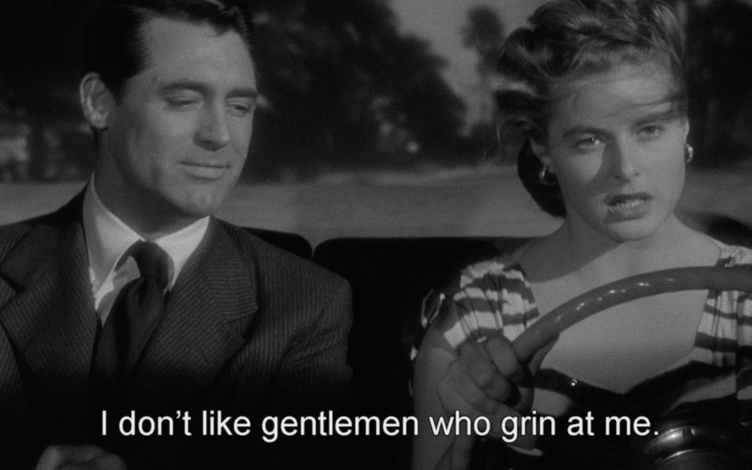 Criterion's tweet photo. "In NOTORIOUS (1946), love assumes different shapes and presentations—as a wound, a weapon, a promise, a curse. For Ingrid Bergman as the lusciously complex and raw-nerved Alicia Huberman, it’s all these things." —@angelicabastien 🖤https://t.co/5pUIUzM0kc https://t.co/ytAciNFXeN