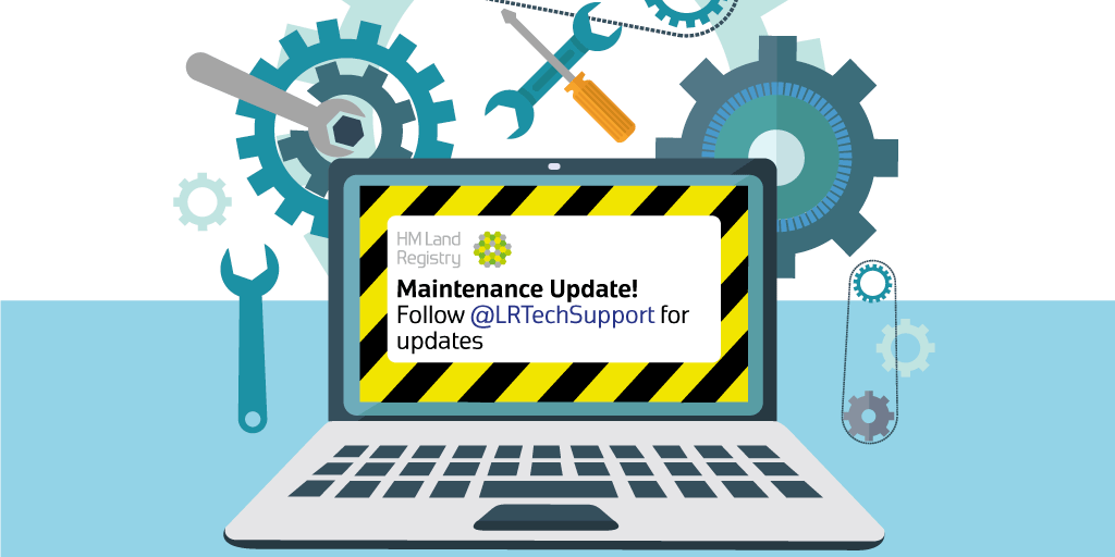HM Land Registry would like to notify you that some services will be interrupted intermittently or unavailable during the following period:

Sunday 16 August 9am - 10am

Further information: bit.ly/31uhVpR ^SR