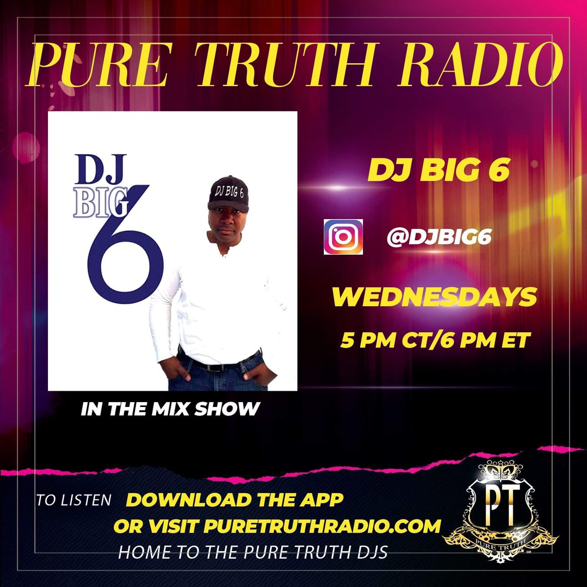 Catch Pure Truth DJ Big 6 today on Pure Truth Radio - South Carolina - We The Hottest <a href="/djbig6/">DJ Big 6</a> #djbig6 #wethehottest #puretruthllc #puretruthradio #dmv #producer #music #radio #club #party #radio #art #artist #pop #hiphop #puretruthdjs