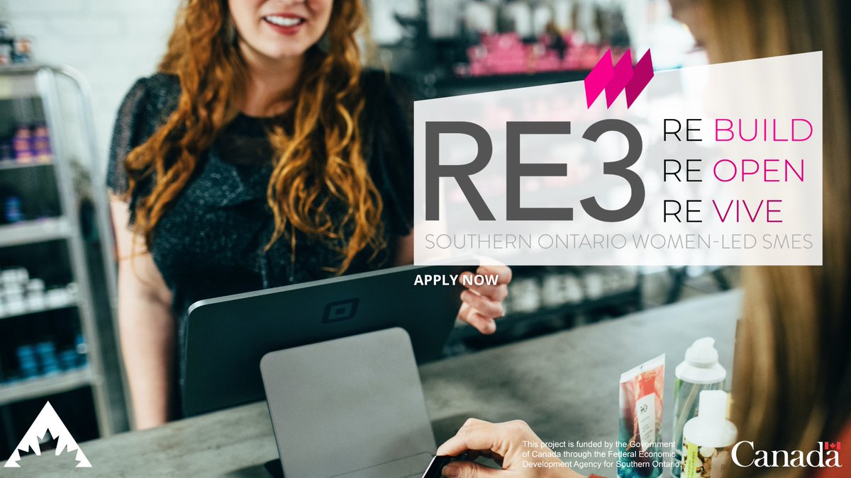 Rebuild, Reopen, Revive - RE3 is focused on supporting and strengthening the position of Women-led SMEs in our economic recovery.

Apply today: loom.ly/-1Ubdhc
 #cornwallbusiness #cornwallontario #cornwall #sdg #cityofcornwall