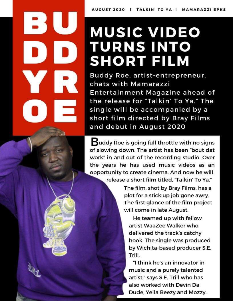 RealBuddyRoe's tweet photo. Checkout the latest article from Mamarazzi Magazine. New single/ShortFilm called, “Talkin To Ya” #Filmmaking #hiphop #defjam #thursdaymorning #Boutdatwork https://t.co/dUNP40RQ3L