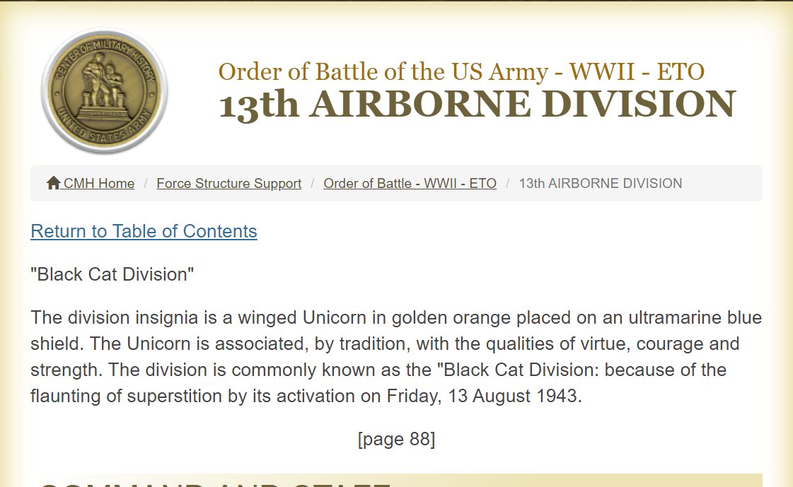 11 of 56Nicknamed the “Black Cat Division” due to the classic superstition surrounding the number 13, the 13th Airborne Division was activated on Friday the 13th, in August 1943.