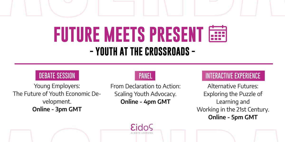 EidosGlobal's tweet photo. 👉 #FutureMeetsPresent  👈
A G E N D A 
🗓️ August 18th 
⌚ 15hs  GMT (check your local hour)
🎟️ Book your ticket for free! 🔗 https://t.co/aDLSKtlD7l https://t.co/e7CCXaBD4z