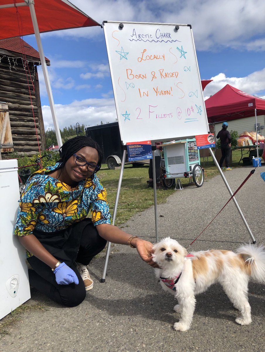icywaterscharr's tweet photo. It’s @fireweedmarket day in #Whitehorse today, from 3-7pm at Shipyards Park. With our deal of two #frozen fillets for $10, you can create a meal that the whole family will enjoy!
We even offer #pettreats from @fishlakeroad for you four legged family members! #fishfarm #articcharr https://t.co/Bhkd7PWrkB
