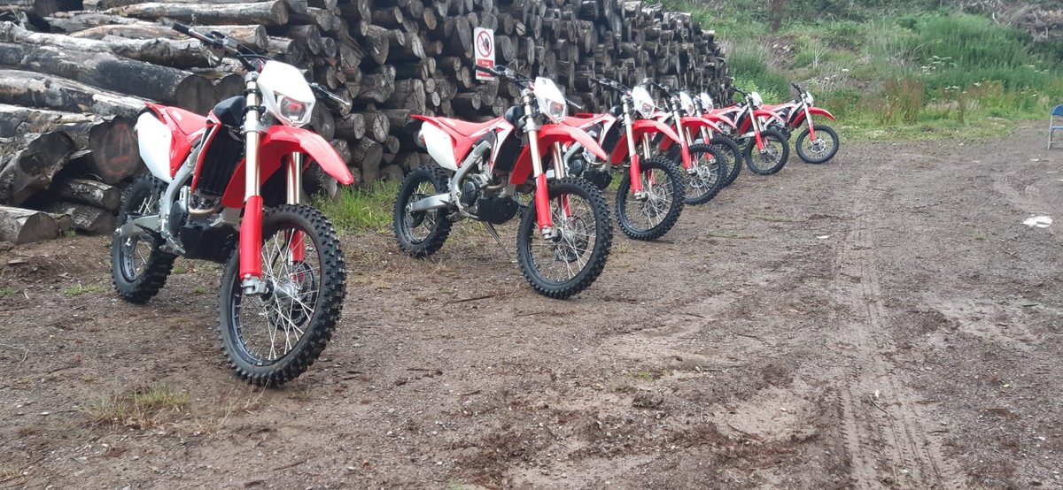 Ready for tomorrow’s fully booked Enduro Day! #bringiton #exmoornationalpark #hondabikes #crf250rx