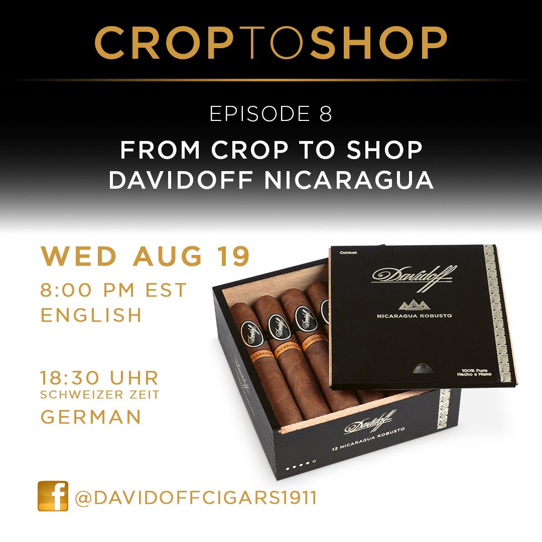 Come with us on the fascinating journey of crafting cigars and premium rum. In our next Crop-to-Shop Facebook Live Session we will learn how the black Davidoff cigar ring was born and how the magic started at @flordecanarum. Join us on August 19 on Facebook @davidoffcigars1911
