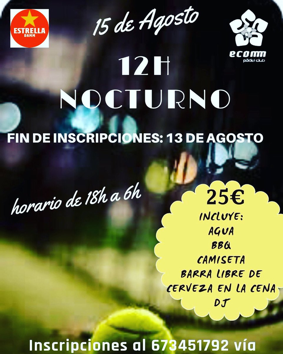 Últimas horas de inscripción hazlo ya desde wa.me/34673451792