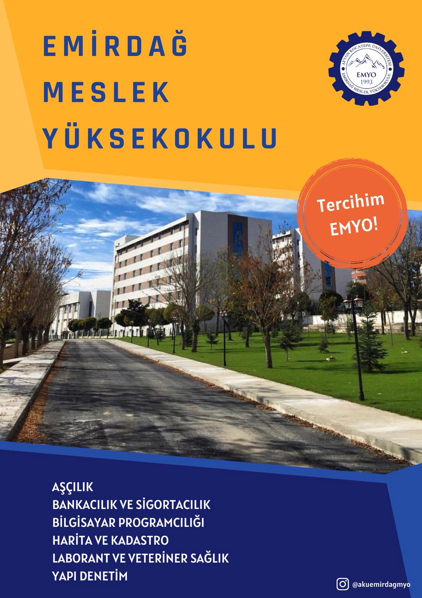 Emirdag Meslek Yuksekokulu On Twitter Afyon Kocatepe Universitesi Emirdag Meslek Yuksekokulu Olarak Tercih Doneminde Yeni Ogrencilerimizi Bekliyoruz Emirdagmyo Emirdagmeslekyuksekokulu Afyonkocatepeuniversitesisenibekliyor Tercih2020 Yks