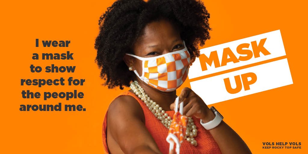 UTKSDS's tweet image. We care about you and your health, so we wear masks. Help keep Rocky Top safe, and #MaskUp! #VolsHelpVols