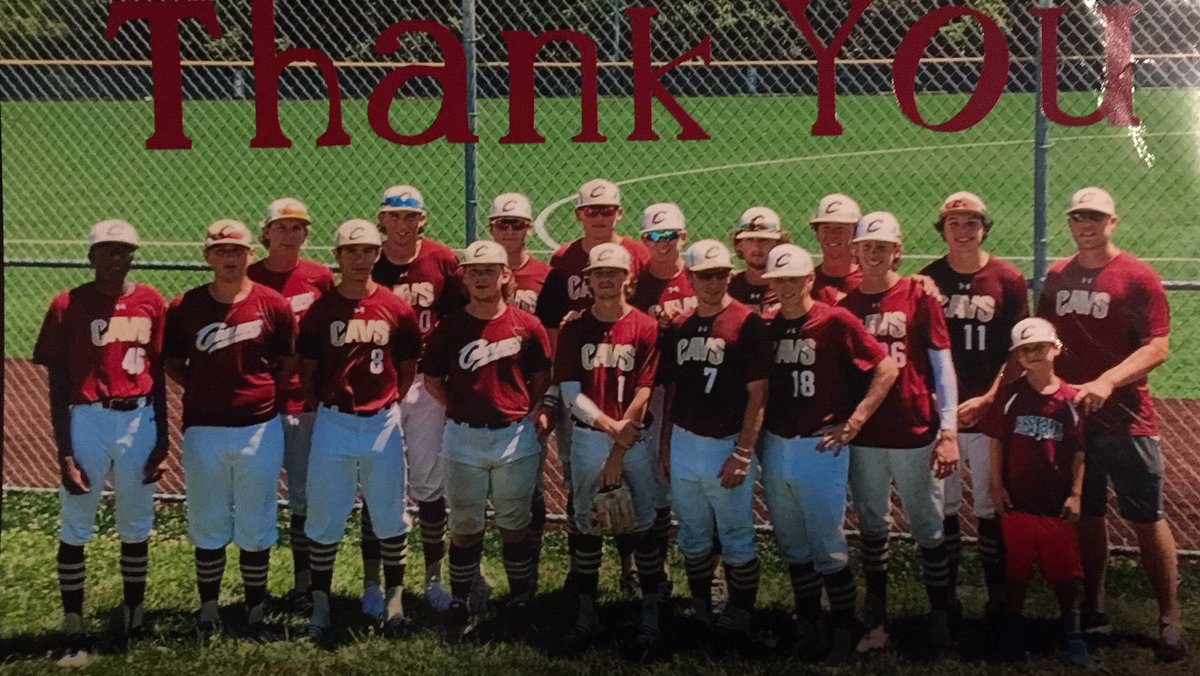 CavClubBaseball's tweet photo. S/O to our 2020 class as they begin their college careers. Thank you for a great summer and for your dedication to our program. You will be greatly missed. #cavub @brevon_lee @connorsimons22 @HannaMaverick @dashgoldston @noah_hugeback @JacobButash https://t.co/Jw4n52N0XW