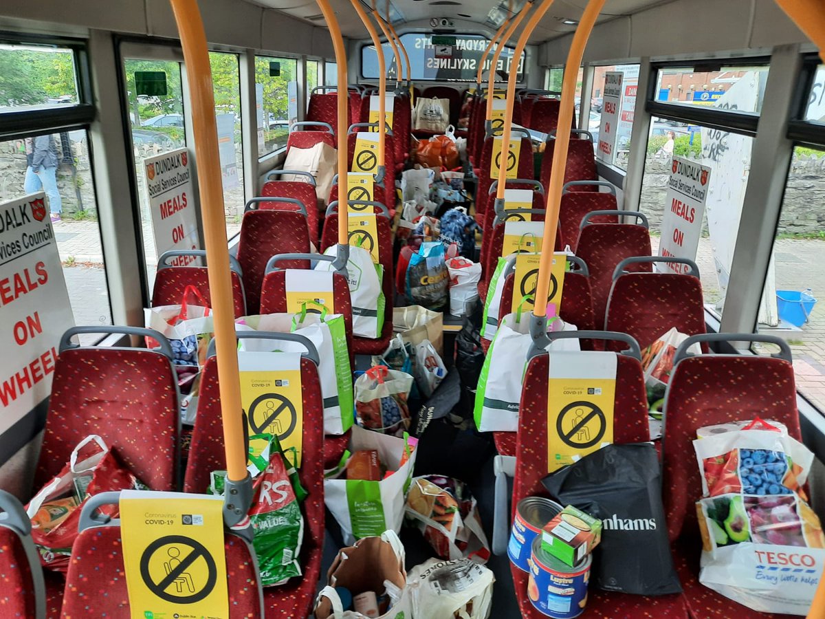 Buseireann's tweet photo. Thanks to the extremely generous people of Dundalk we've already collected over 70 bags for Meals on Wheels 
@LMFMRADIO @leapcard @TFIupdates https://t.co/udDupJPDjX