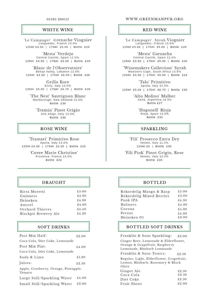greenmaneversh1's tweet photo. F O O D A N D D R I N K🍴Please take a look at our latest menu! We’ve got some new dishes which are going down a treat 👌 Remember, you can now book online. Just follow the link in our bio! #thegreenmaneversholt #bedfordshire #newtothemenu #updated #allfresh #booknow https://t.co/QkBH1M5ohX