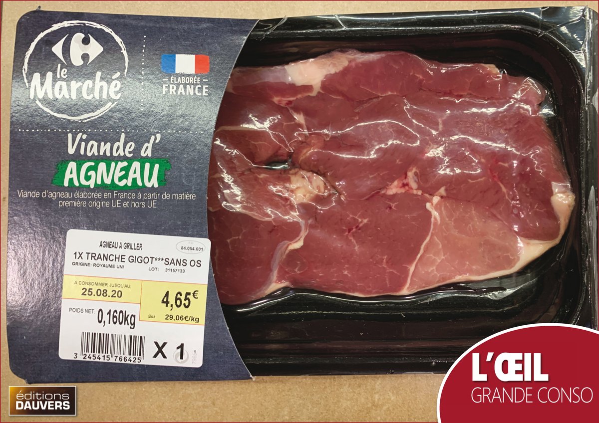 Dauvers70's tweet photo. Dites donc @CarrefourFrance ça consiste en quoi "l'élaboration" en 🇫🇷 ??? Couper et emballer un gigot 🇳🇿 ? C'est pas un peu foutage de gueule ? Provocation inutile. @bompard @J_Denormandie @moreaujb23 @ChLambert_FNSEA #BalanceTonOrigine @LOVEANDRETAILS https://t.co/YjfuSS7aN2