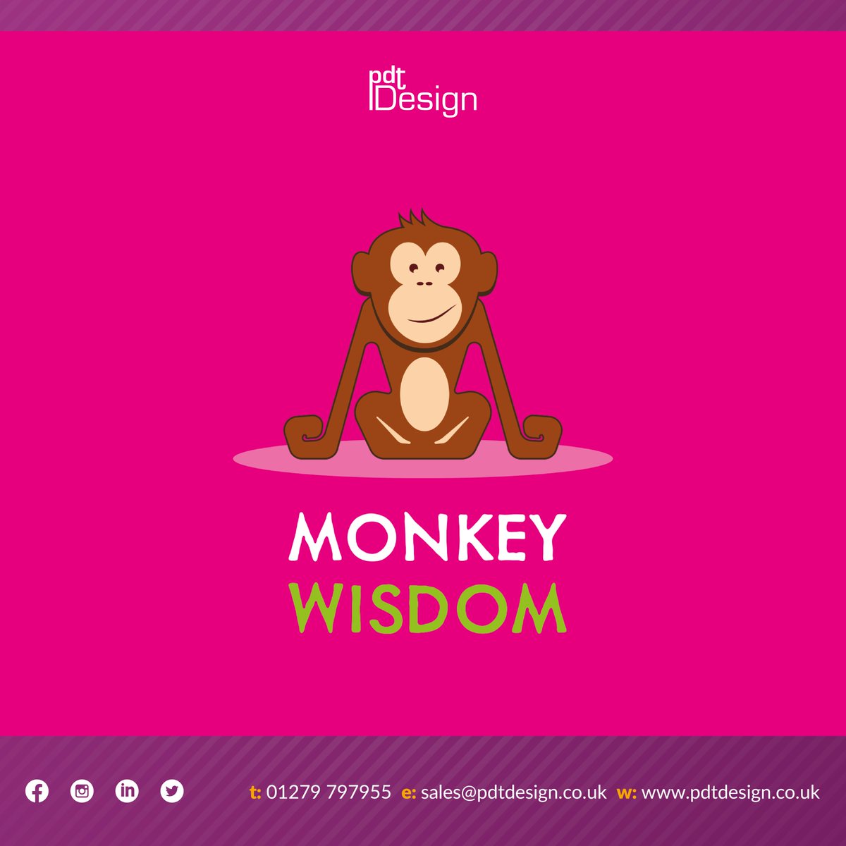 PDTDesign's tweet photo. New logo and branding recently designed for our client Monkey Wisdom / ClearMinds #pdtdesign #nettl #nettlofharlow #clearminds #monkeywisdom #branding #design #marketing #print #harlow #oldharlow #epping #sawbridgeworth #bishopsstortford #thornwood #northweald https://t.co/fN9VngRDDa