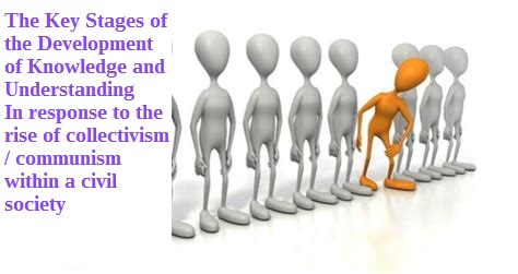 The key stages of the development of knowledge and understanding in response to the rise of communism within a civil society:(read on)