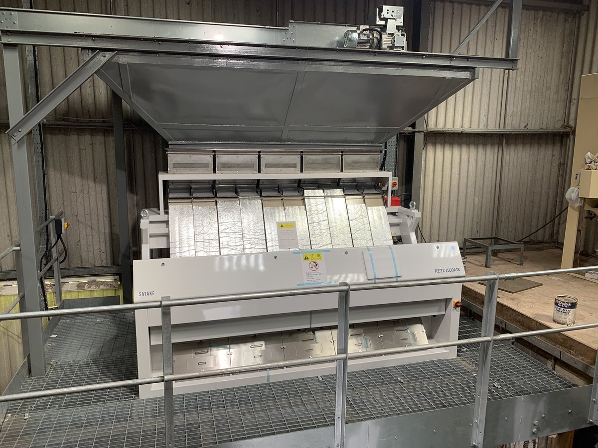 We have now finished installing our Satake Colour Sorter.Commissioning and training 1st week in October! Available to members &amp; non members from late October! #harvest20