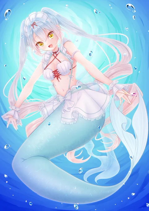#暑い夏がやって来たので青色か水色の画像を流してTLをひんやりさせる
過去絵で宜しければひんやりしていってください?❄️ 