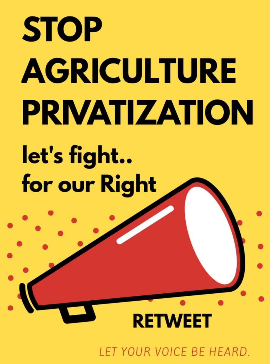 YashBhoraniya18's tweet photo. #कृषि_निजीकरण_रोको 
#Stopagricultureprivatization 

Retwitt if you are agree. https://t.co/MET0ECCoxY