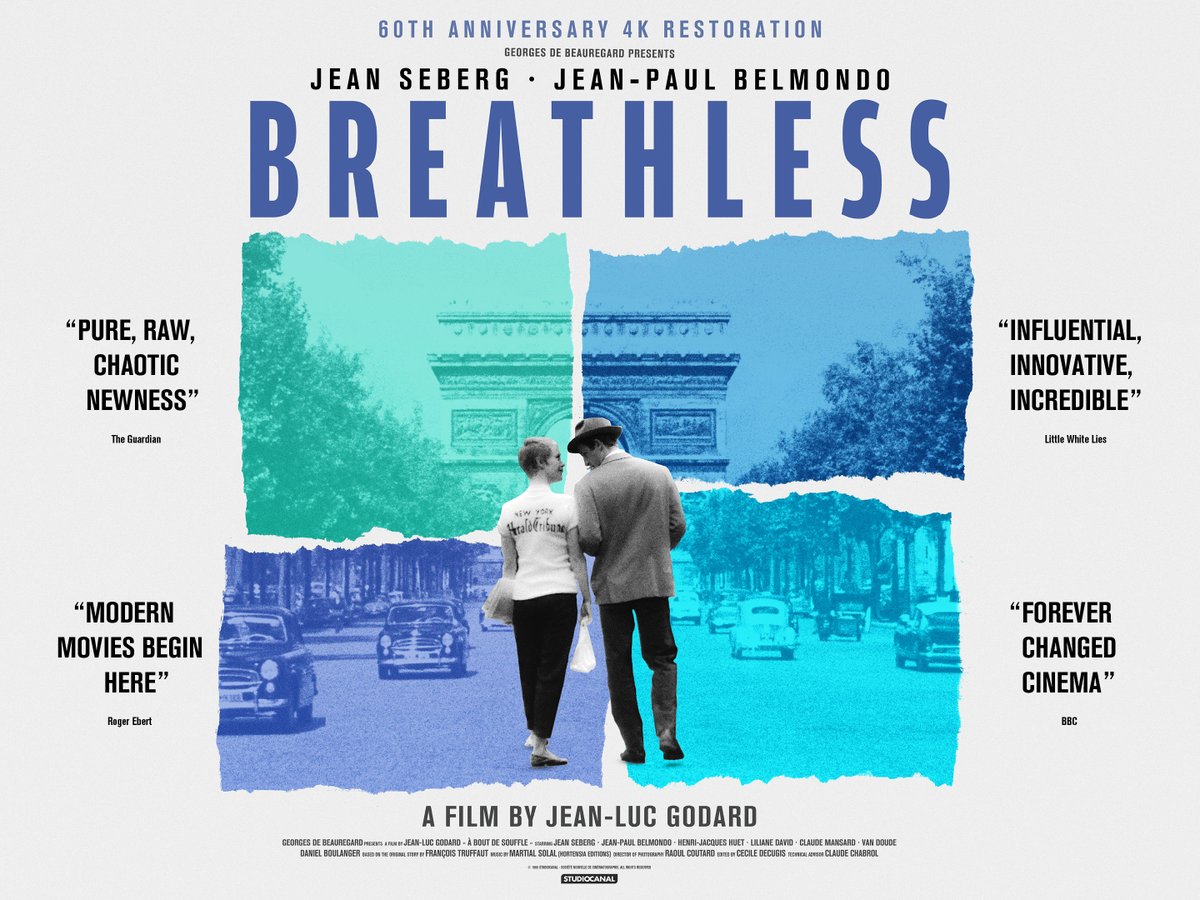 Studiocanaluk A One Of A Kind Masterpiece Which Inspired A Generation Of Moviemakers Jean Luc Godard S Breathless A Bout De Souffle Has Been Newly Restored In Stunning 4k In Celebration Of Its 60th Anniversary