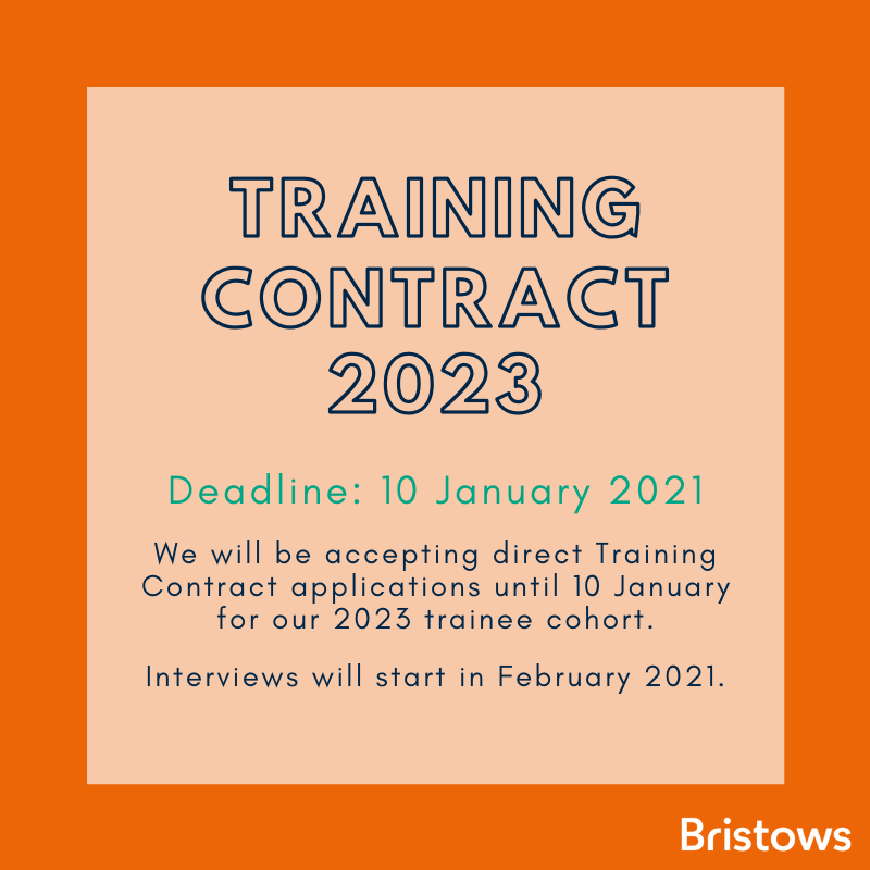 BristowsGrad's tweet image. Our 2020/21 applications are now OPEN! We have opportunities available for everyone. #wearebristows #trainingcontract #intellectualpropertylaw #traineesolicitor