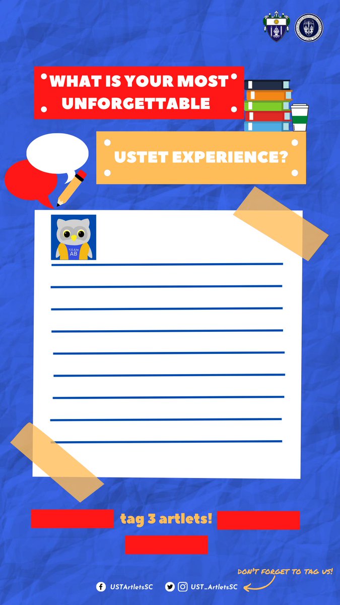 As we enter the #BahayNiMulat, here’s the first part of our game! Now is the time to share your “better left unsaid” USTET experience with us using the template below to be posted as an Instagram story.
