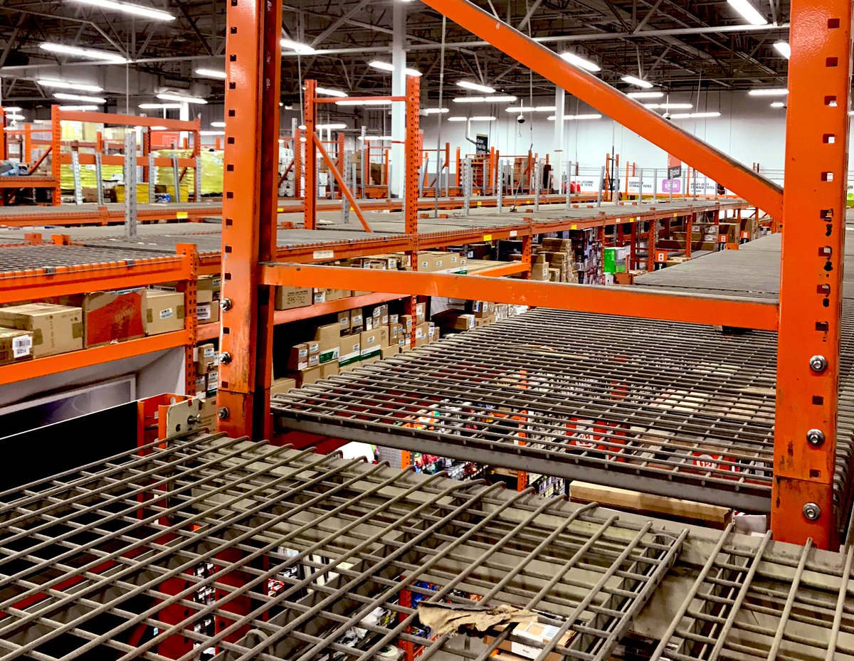 You have no idea how exciting this view is! I challenged the team to work overhead pallets to clear room for #THDHalloween coming in tonight, freight team @ #mighty4403 clearing out 3 full aisles! #impresed #PacNorthProud #DrivingD53