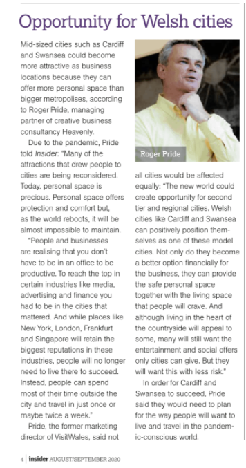 rogerpride's tweet photo. A little piece I did with @insiderwales. Thanks @douglasfriedli #placemarketing #placebranding #placemaking #spacemaking https://t.co/hhDBdl9bSX