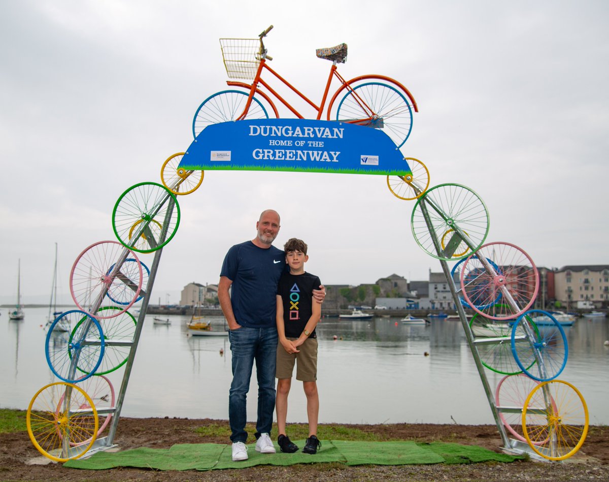 New Wheels for Dungarvan. An archway made of bicycle wheels has been installed to give visitors an ideal photo opportunity. Pleasure to work with <a href="/WaterfordCounci/">Waterford City & County Council</a> <a href="/EveryEventIre/">EveryEvent</a> on this project.<a href="/TanneryDungarva/">The Tannery</a> <a href="/WaterfordGrnWay/">Waterford Greenway</a> <a href="/GreenwaysIRL/">Greenways Ireland</a> <a href="/ShamrockDungarv/">Shamrock Restaurant Dungarvan</a> @WLRFMnews