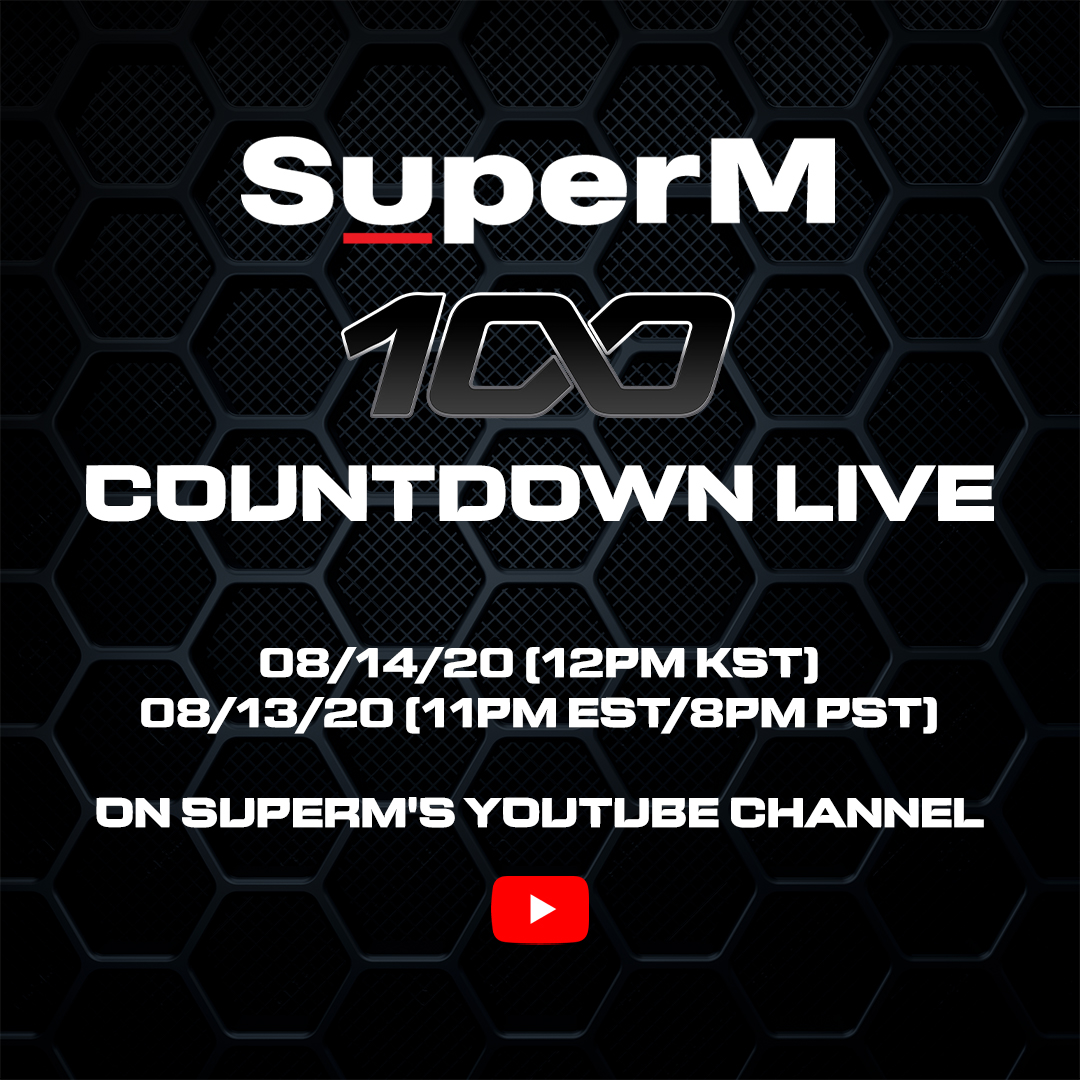 superm's tweet photo. ‘SuperM ‘100’ COUNTDOWN LIVE’

🔴 https://t.co/TEGpRvo4jW

#SuperM #SuperOne
#WeGo100 #WeGoHundred #SuperM100 #SuperMgoes100 #WeAreTheFuture #SuperMtheFuture https://t.co/I78LfM4zc1