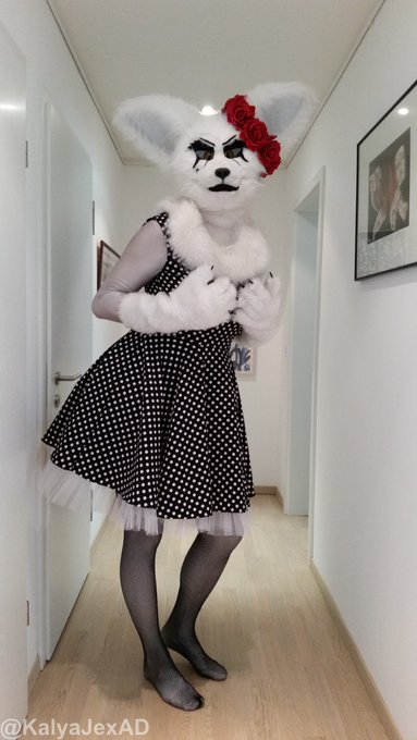 Polka dots!!  Fenfen make quite the good stepford wife ❤️❤️❤️  "Honey, come home quick, i need you to<a href="/tag/furry"class="tags"><span>#furry</span></a><a href="/tag/nsfw"class="tags"><span>#nsfw</span></a><a href="/tag/fursuit"class="tags"><span>#fursuit</span></a><a href="/tag/furryfandom"class="tags"><span>#furryfandom</span></a><a href="/tag/softsuit%20"class="tags"><span>#softsuit </span></a>