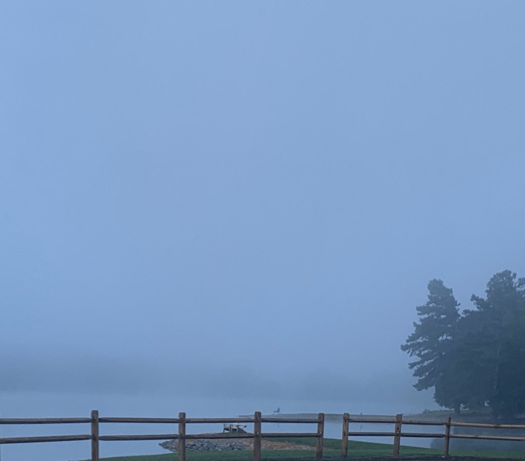 Ross1978's tweet photo. @simpsonwhnt @BradTravisWAFF @omwhitmireTV Patchy dense fog at Madison County Lake. #vallywx #alwx https://t.co/nL7ObUvkne