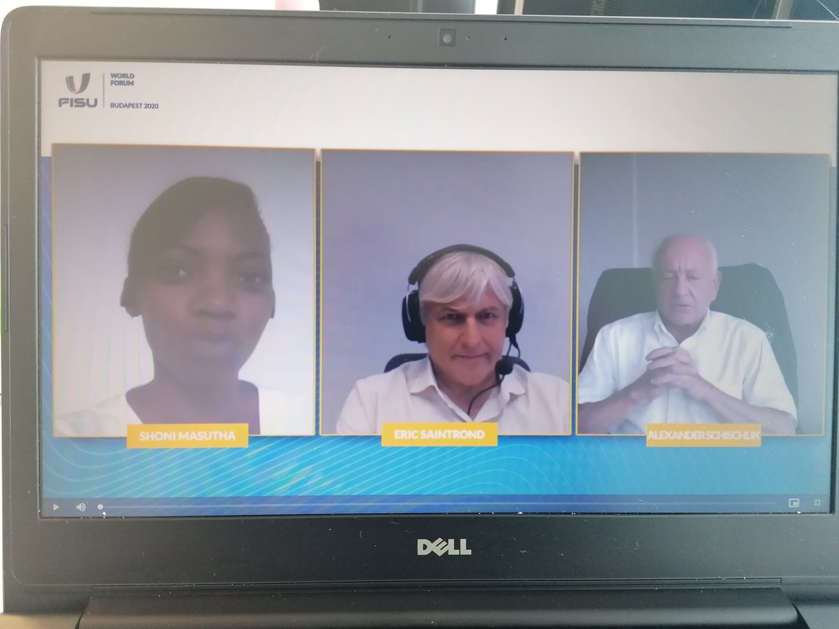 FISUWorldForum's tweet photo. How do we cope with the pandemic? Do we give up the fight? Eric Saintrond says 'no'.
💪👏🎓🎧
#FISUWorldForum #FISU #universitysport https://t.co/P9fT9naEAT