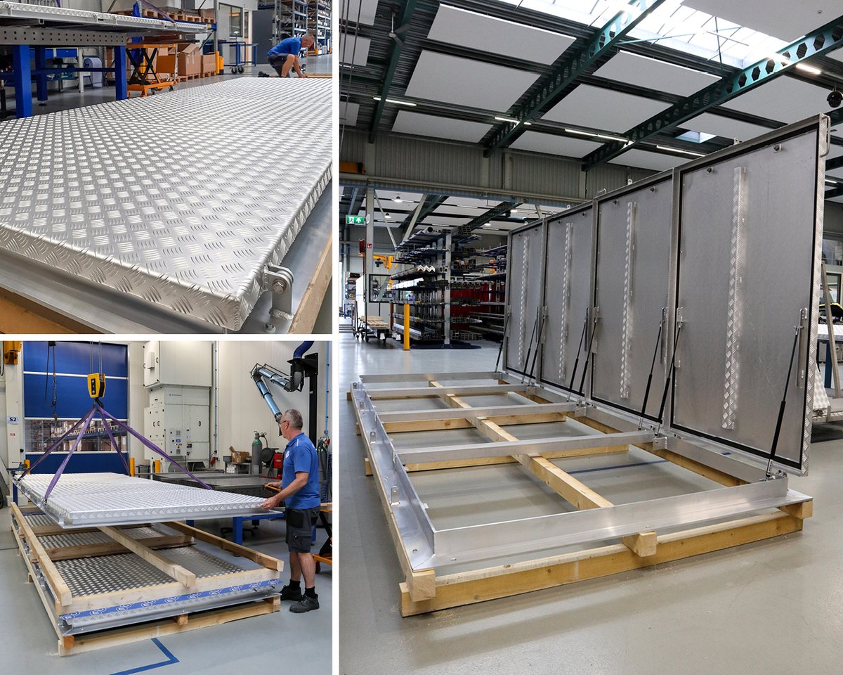 vanderendegroup's tweet photo. Ruim 20 m² putluik, een echte eyecatcher, gemaakt door de vakmannen op onze constructieafdeling. 👨🏻🏭 Het grootste putluik geproduceerd in eigen huis 📏 en doet binnenkort dienst in de bouw.
#Staka #putluik #constructie #ImprovingYourBusiness https://t.co/kHIRYKKG71