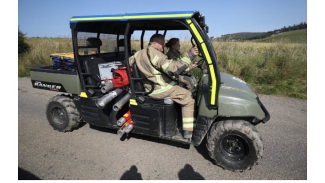 BallaterFire's tweet photo. Both Appliance and Polaris called out yesterday to assist in transporting equipment and personnel to the tragic Train derailment at Stonehaven. Very well done to all crews who attended. 
Our thoughts go out to the families of those who lost their lives in this incident. https://t.co/2ddbEP06vi
