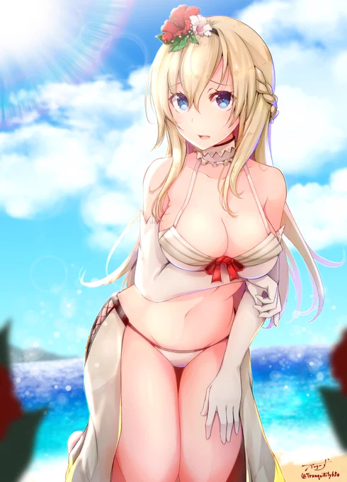 水着ウォースパイト(๑>◡<๑) 