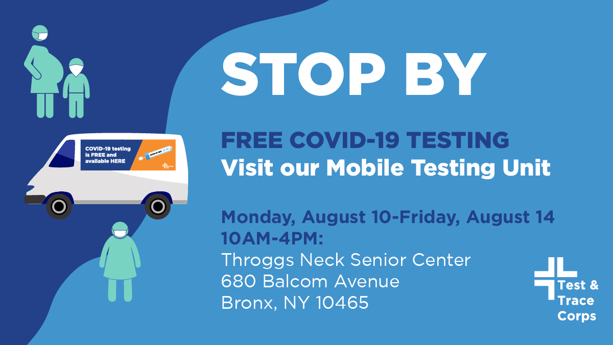 Nyc Health Hospitals Al Twitter Our Covid19 Mobile Testing Unit Will Be At Throggs Neck Senior Center 680 Balcom Ave Inthebronx Today And Tomorrow From 10 A M 4 P M The