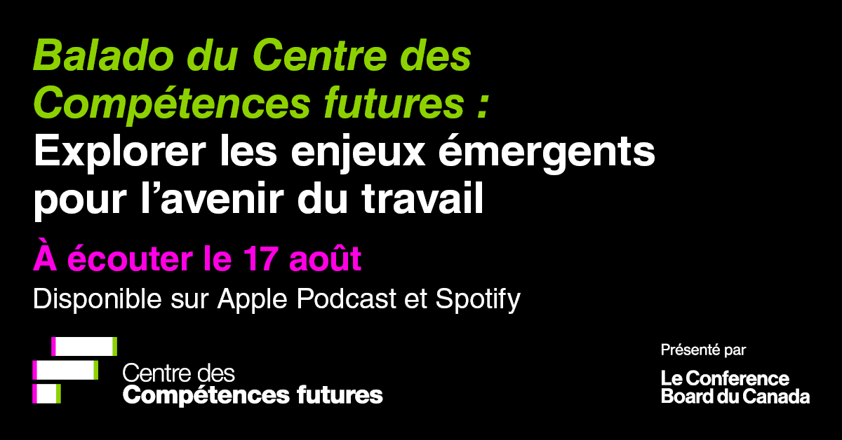 S49Research's tweet photo. Nous sommes ravis de présenter le #balado du Centre des Compétences futures. Chaque épisode abordera un problème unique auquel font face les Canadiens. Nous débattrons des solutions et voies à suivre selon divers points de vue. À écouter le 17 août. https://t.co/2vCUT2ERAw https://t.co/VwMEy4tPr8