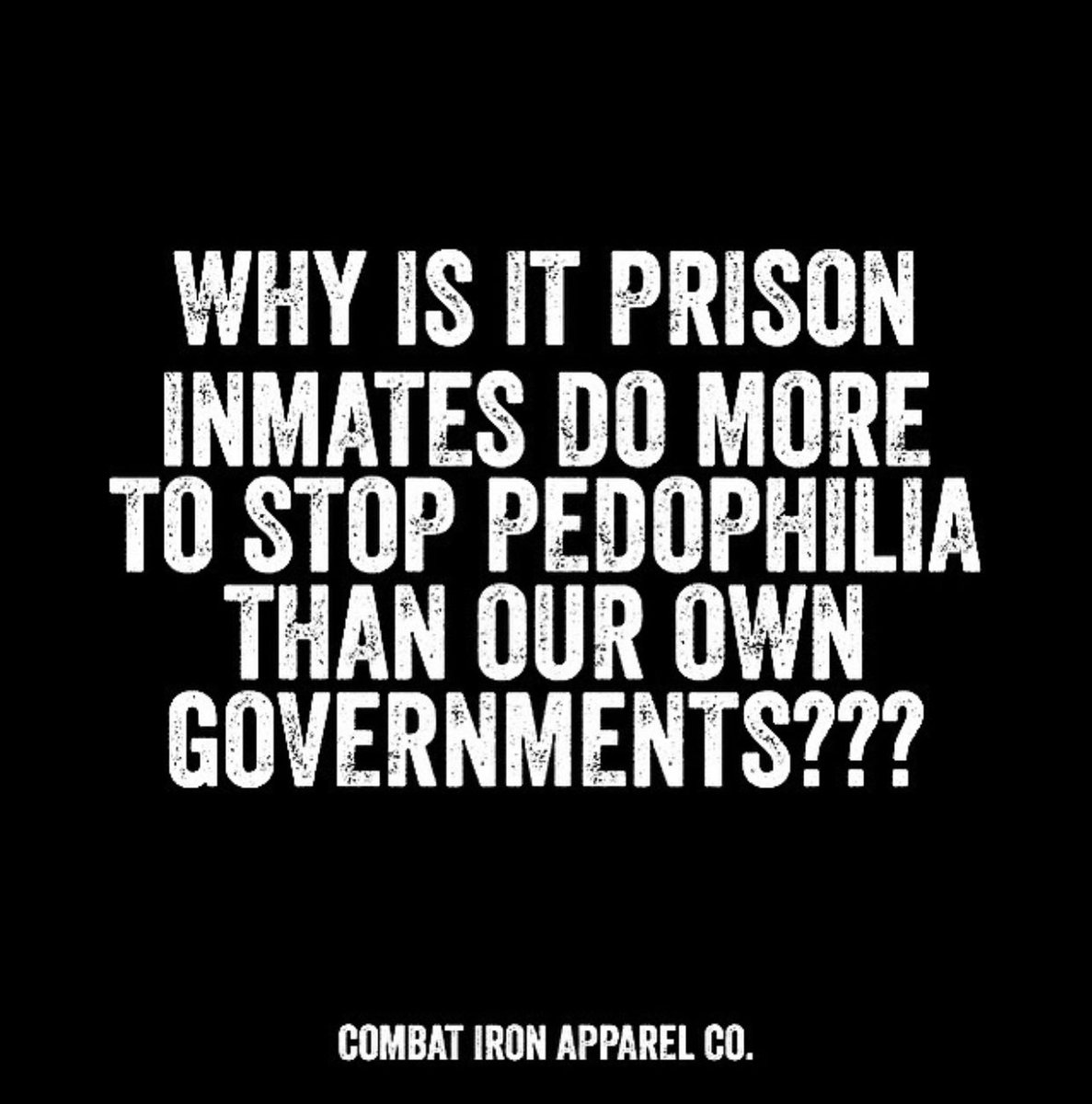 This shouldn’t be facts but seems it is. 
_
#fuckpedophiles #fuckpedos #combatironapparel #combatiron