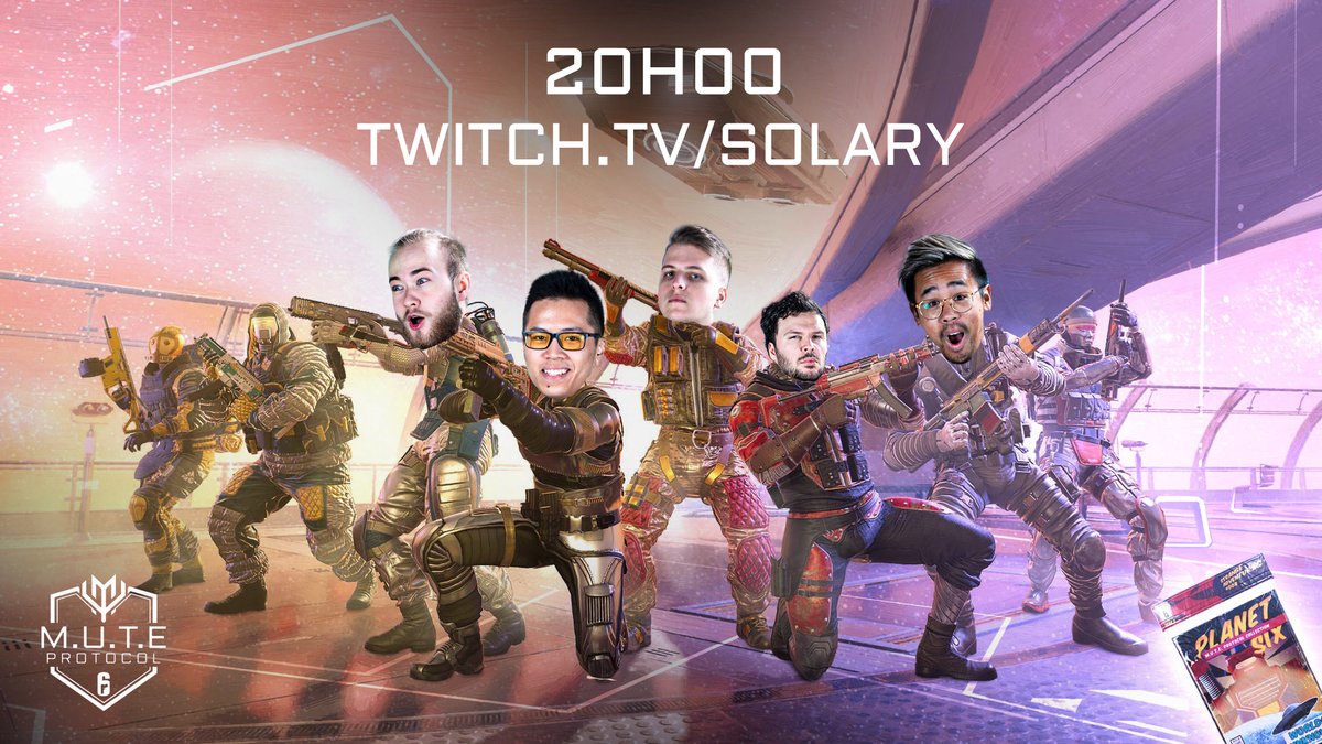 SolaryTV's tweet image. R.D.V ce vendredi à 20h00 sur twitch.tv/Solary pour une soirée qui s&apos;annonce épique 🔥

@Kinstaar92i @NarkussLol @LRB_LoL @twiksou &amp;amp; @SLY_hunterr vont jouer au nouveau mode de @Rainbow6FR : #MUTEProtocol 🤖

Profitez de l&apos;édition deluxe à -67% : ubi.li/cxyAc #ad
