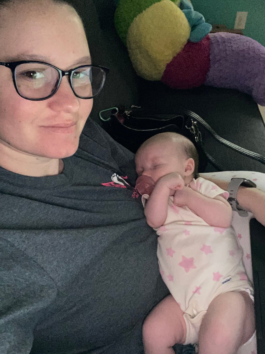 Up and at 'em with NCSS Teach for Tomorrow from home! Got a little assistant with me too. #ncssbethebest