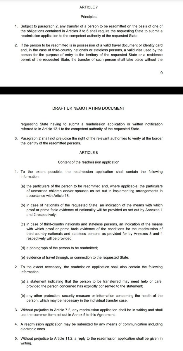 7/ The readmission process would also need an application to the other country's authorities, not simply an immediate return to France without further ado as some people suggest. (Remember: it's the *UK* proposing an application process here, following EU precedents)