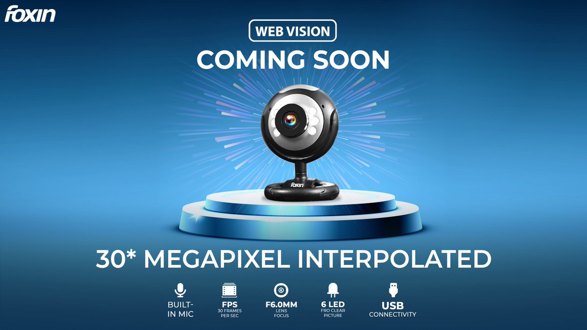 foxinindia's tweet photo. **NEW PRODUCT ALERT**
An ultimate Webcam-WEB VISION by Foxin is COMING SOON to give you a world-class Video Calling experience.
#webcam #webvision #computer #technology #hardware #electronics #videocalling #foxin https://t.co/1FZ1H7bhgP