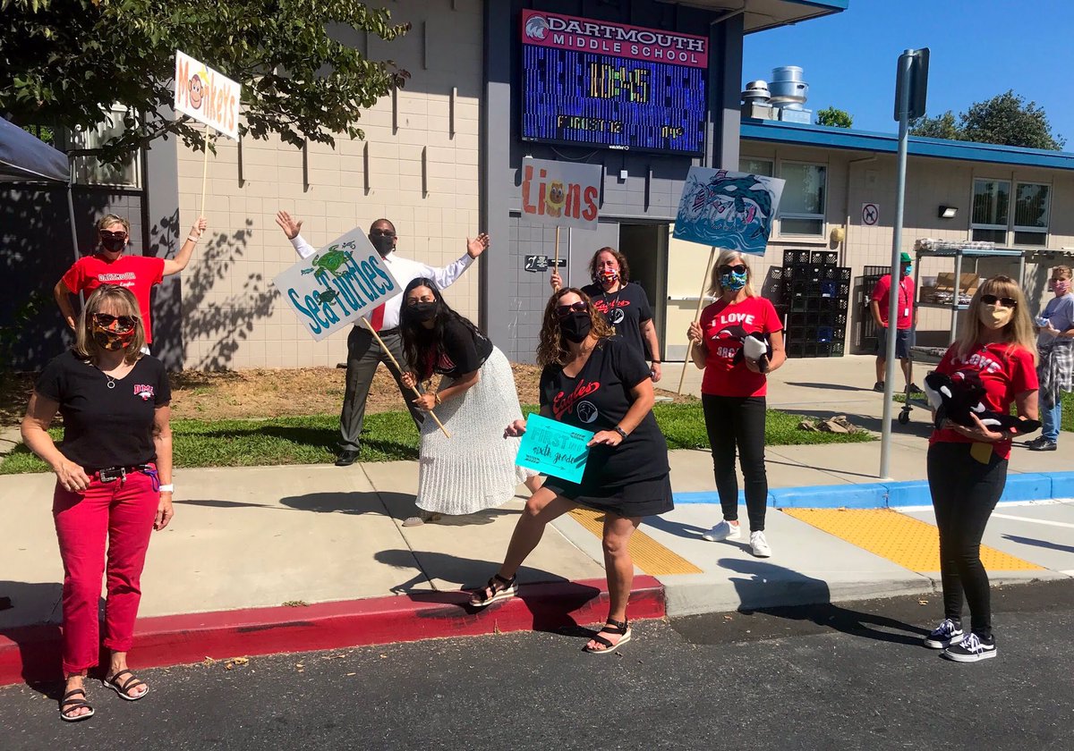 The first day of the school year is always great and today was no exception. Not even a pandemic can change that!  The same shining faces. The same enthusiasm. It will be a great year!  #DMSEagles #lionsteamdms #usdlearns