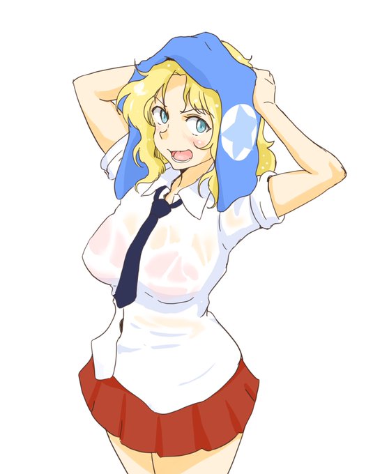 #ガルパン版深夜のお絵描き60分一本勝負
#ガルパン版深夜のお絵描き60分一本勝負_20200813
ゲリラ豪雨に遭ったケイさん 