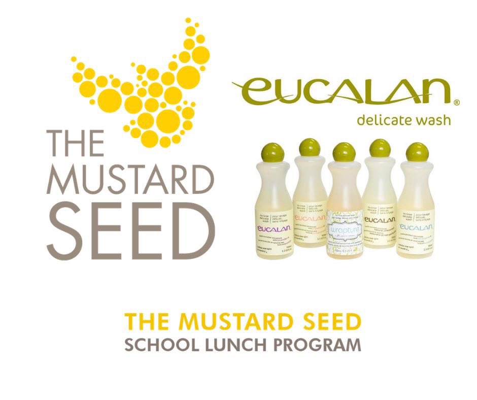 Months after announcing our new initiative, we were finally able to make a donation to @mustardseedrd Children’s Lunch Program! $1 from every bottle of #Eucalan sold will be donated. Thanks for helping us do this #RedDeer! 💛